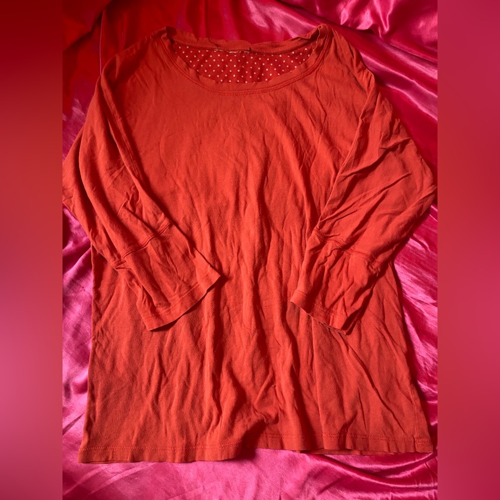 Red Long Sleeve Top